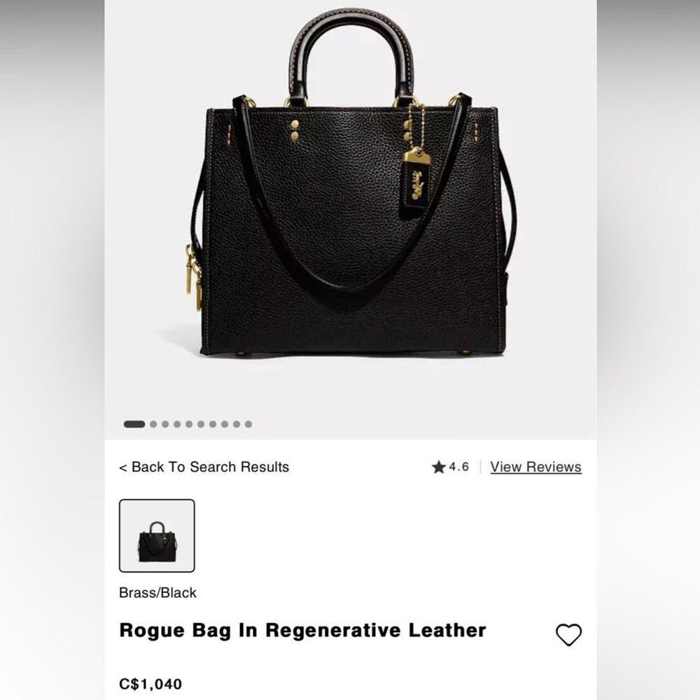 COACH Rogue Bag in Regenerative Leather